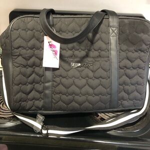 Betsey Johnson Black Quilted Men's Bag